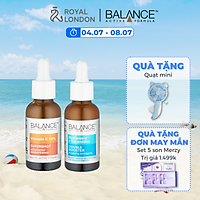 Combo serum sáng da dưỡng ẩm sâu Balance Vitamin C 12% và Hyaluronic Acid + 3% Ceramides 30ml/ chai