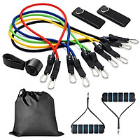 11pcs Pull Rope Fitness Exercises Resistance Bands Latex Tubes Pedal Excerciser Body Training Workout Yoga Tools