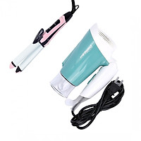 Combo Máy uốn duỗi tóc 2 trong 1 và máy sấy tóc 2 chế độ phong cách Hàn Quốc - EM082