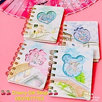 Sổ Tay Lò Xo Mini Kim Tuyến Siêu Cute Mèo Con
