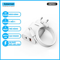 Củ sạc nhanh chuẩn kép QC3.0+PD 18W Remax RP-U37 (Tặng kèm cáp) - Hàng chính hãng