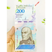 Tiền 200 Venezuela hình chim két - tặng túi nilon bảo quản tiền