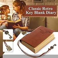 Vintage PU Leather Notebook Retro Journal Diary Blank Pages Classic Gift Notepad + 2 Bookmarks School Office Stationery Supplies