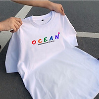 Áo thun tay lỡ unisex local brand OCEAN Color - Áo phông nam nữ Ullzang tay lỡ 100% Cotton 3 size M,L,XL - OCEAN.CLO