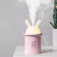 Máy phun sương Jisulife JT03 - Tạo ẩm không khí và giữ ẩm da 280ml - Thiết kế hình thỏ đáng yêu và tự động tắt khi hết nước - Máy tạo ẩm không gian thư giãn kiêm đèn ngủ LED để bàn tiện lợi - Hàng chính hãng