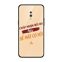 Ốp kính cường lực in họa tiết chấm nhận rủi ro hay mất cơ hội dành cho điện thoại Oppo K3