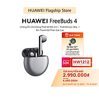 Tai Nghe Bluetooth HUAWEI FreeBuds 4 | Chống Ồn Chủ Động Thiết Kế Mở 2.0 | Thiết Kế Gọn Nhẹ | Âm Thanh Độ Phân Giải Cao | Hàng Chính Hãng
