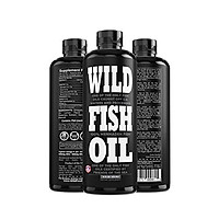 Wild Fish Oil, Omega-3 DPA, DHA, EPA FOS Certified, Super Strength 1,120mg Pure Omega-3, Batch Tested, Natural Lemon, BPA-Free, 94 Servings, U.S. Caught (16 oz Bottle)