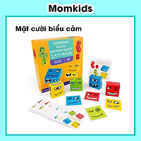 Đồ chơi lắp ráp khối gỗ hình mặt cười biểu cảm thay đổi độc đáo giúp bé phát triển tư duy