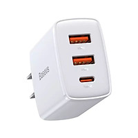 Củ sạc Baseus Compact 30W nhanh siêu nhỏ gọn USB dual port +Type C - Hàng Chính Hãng