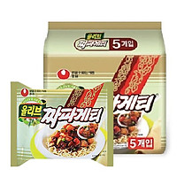 Lốc 5 gói Mì tương đen Hàn Quốc Chapaghetti Nongshim 140g