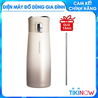 Bình Giữ Nhiệt Holiday Sunset I.d Tumbler Lock&Lock LHC3245PUP 450ml - Hàng Chính Hãng, Màu Sắc Thời Thượng, Mở Nắp Bằng Một Tay - Tặng Kèm Ống Hút