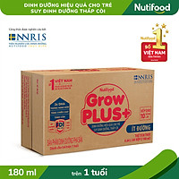 Thùng 48 Hộp Sữa Bột Pha Sẵn Growplus+ Ít Đường 180ml