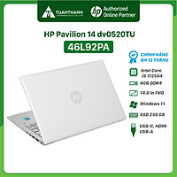  Laptop HP Pavilion 14 (46L92PA )/ i3-1125G4 / 4G/ 256G SSD/ 14"FHD/ WL+BT/ Windows 11/ Silver (Hàng Chính Hãng )