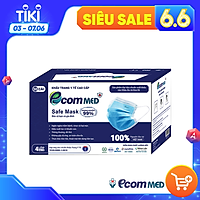 Khẩu Trang Y Tế EcomMed 4 lớp Kháng Khuẩn 99% (Hộp 50 cái)