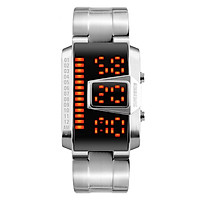 SKMEI 1179 Digital LED Rectangular Men Watch 5ATM Waterproof Casual Sports Wristwatch Week Calendar Male Watch for