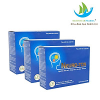 03 Hộp dưỡng Não NEUROTON, giúp hoạt huyết dưỡng não, hỗ trợ phòng chống giảm Trí nhớ, Tai biến đột quỵ, người hay Đau đầu,Hoa mắt, Chóng mặt, Ù tai, Thiếu máu lên não, phòng ngừa giảm nguy cơ huyết khối (Hộp 60 viên nang mềm)