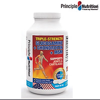 Viên hỗ trợ giảm đau TRIPLE-STRENGTH GLUCOSAMINE PRINCIPLE NUTRITION USA phục hồi chức năng sụn khớp xương tăng tiết dịch ổ khớp và giảm co thắt cơ bắp