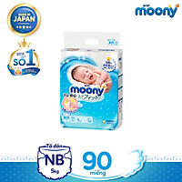 [Mã mới] Tã dán cao cấp Moony NB90/S84/L54 (Nhập khẩu từ Nhật Bản)