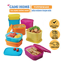 Bộ Hộp Bảo Quản Thực Phẩm Color Rectangular Set 8 Tupperware, Hộp Trữ Khô, Nhựa Nguyên Sinh Cao Cấp
