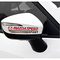Bộ tem dán gương chiếu hậu Logo Mazda trang trí Ô tô, Xe hơi