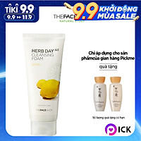 Sữa Rửa Mặt Làm Sáng Da The Face Shop Daily Herbal Lemon Foam Cleanser 170ml