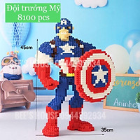 45cm đồ chơi xếp hình lắp ráp lego người nhện spiderman - iron man người sắt - đội trưởng mỹ nano block