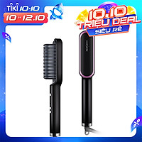 Lược Điện / Máy Uốn Duỗi Tóc K-SKIN Cách Nhiệt 2 Lớp Chống Bỏng, Dưỡng Tóc, Không Gây Tổn Thương Da Đầu - Hàng Chính Hãng