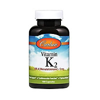 Carlson - Vitamin K2, MK-4 (Menatetrenone), Vitamin K Supplement, Bone & Heart Health, K2 Vitamin, Soy-Free, Vitamin K-2, K2 Vitamins, 180 Capsules