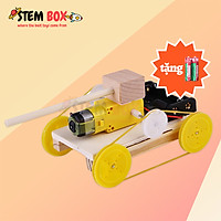 Đồ chơi khoa học bộ lắp ghép mô hình xe tăng chạy pin - Trò chơi DIY STEM BOX