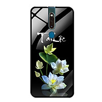 Ốp Lưng Kính Cường Lực cho Oppo F11 Pro - 0434 LOTUS04 - Hàng Chính Hãng