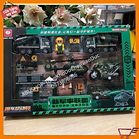 Đồ chơi ô tô mô hình chạy đà màu xanh - Xe mô hình đồ chơi cho bé, Hộp có quai xách thiết thực