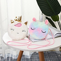 Túi đeo chéo mini dễ thương hình KỲ LÂN UNICORN phong cách Hàn Quốc cho bé gái TX28