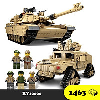 Đồ chơi Lắp Ráp Kazi KY10000 Military Army M1A2 Abrams MBT - Xe Tăng Chủ Lực Biến Hình Xe Hummer