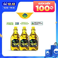 Combo 3 chai dầu ăn Olive hạt cải KANKOO 2 Lít- Dầu ăn nhập khẩu nguyên chai từ Úc