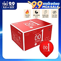 Bao cao su 0.01 OLO Passionate Factor, siêu mỏng, nhiều gel bôi trơn, truyền nhiệt tốt - Hộp 10bcs