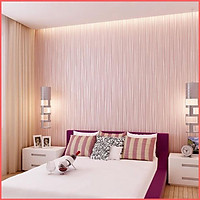 Giấy dán tường vân chỉ hồng có keo sẵn khổ rộng 45cm, Decal giấy dán tường mặt sau có keo màu hồng sang trọng -