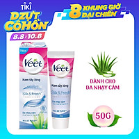 Kem Tẩy Lông Dành Cho Da Nhạy Cảm VEET Silk & Fresh Sensitive Tuýp 50g