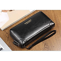 Ví bóp da cầm tay nam nữ da bò WEIXIER 20x12x5cm (Nâu đậm-Nâu sáng-Đen)