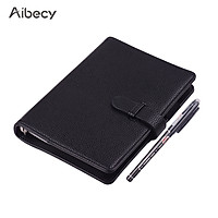 Aibecy Erasable Reusable Smart Notebook Hardcover Writing Journal Loose-leaf Leather Note Book Wet Hot Erase A6 Size 50