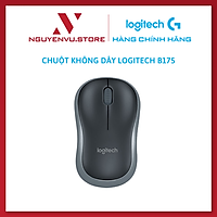 Chuột không dây Logitech B175 - đầu thu USB 2.4Ghz, pin 1 năm, nhỏ gọn, thiết kế thuận cả 2 tay, phù hợp PC/ Laptop - Hàng chính hãng