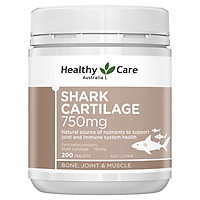 Viên Sụn Cá Mập Healthy Care Shark Cartilage 750mg 1 hộp 200 viên