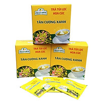 Combo 03 hộp trà túi lọc hoa cúc Tân Cương Xanh 40 gram