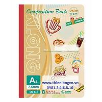 Sổ may dán gáy A4 - 260 trang; Klong 973 bìa nâu