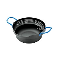Combo nồi chiên dầu đáy từ Show-A 3.4 lít + Kẹp gắp thực phẩm inox 45cm - hàng nội địa Nhật Bản