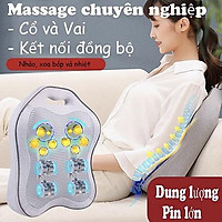 Gối Massage Hồng Ngoại - Gối Massage Lưng Cổ Cột Sống Bản Nâng Cấp Mát xa Toàn Lưng Bằng Bi Massage Hồng Ngoại