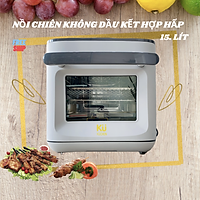 Nồi Chiên Không Dầu Kết Hợp Nồi Hấp - Bằng Thép Không Gỉ - KUCHEN ĐỨC - KU PCL2218 - 15 Lít - Hàng chính hãng.