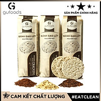 Bánh gạo lứt ăn kiêng GUfoods (500g = 54 bánh) - Mix 3 vị (Yến mạch + Huyết rồng + Tím than) - Hỗ trợ Giảm cân, Tập Gym, Thực dưỡng, Eat clean