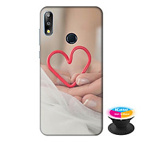 Ốp lưng cho điện thoại Asus Zenfone Max Pro M2 hình Tình Yêu tặng kèm giá đỡ điện thoại iCase xinh xắn - Hàng chính hãng