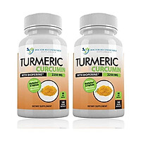 Turmeric Curcumin with Bioperine - 360 Veggie Caps - 2250mg 95% Curcuminoids Highest Max Potency with Black Pepper for Anti-Inflammatory Joint Pain Relief Pills - Supplement with Triphala